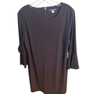 Tommy Hilfiger Black Women's BoatNeck Bell Sleeve Dress